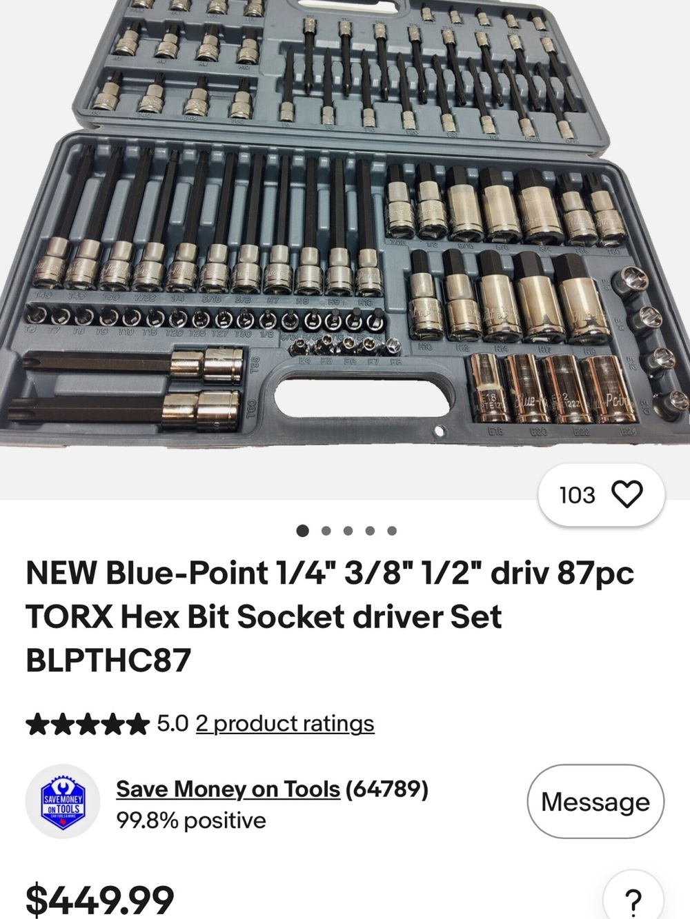 Blue Point Socket and Bit Set - Picture 3 of 3